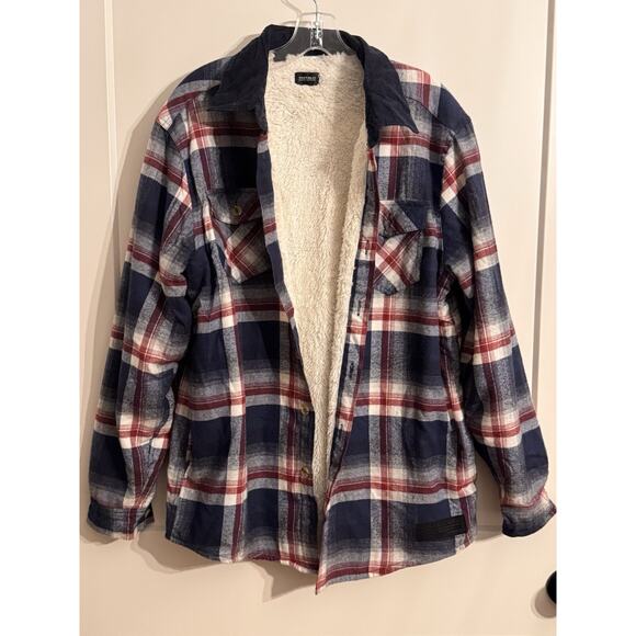 Buffalo David Bitton Jacket Shacket Sz M Plaid Lumberjack Outdoor Lined Workwear - Picture 1 of 12